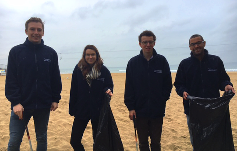 LoveLove Films at Bournemouth beach during the Great British Beach Clean
